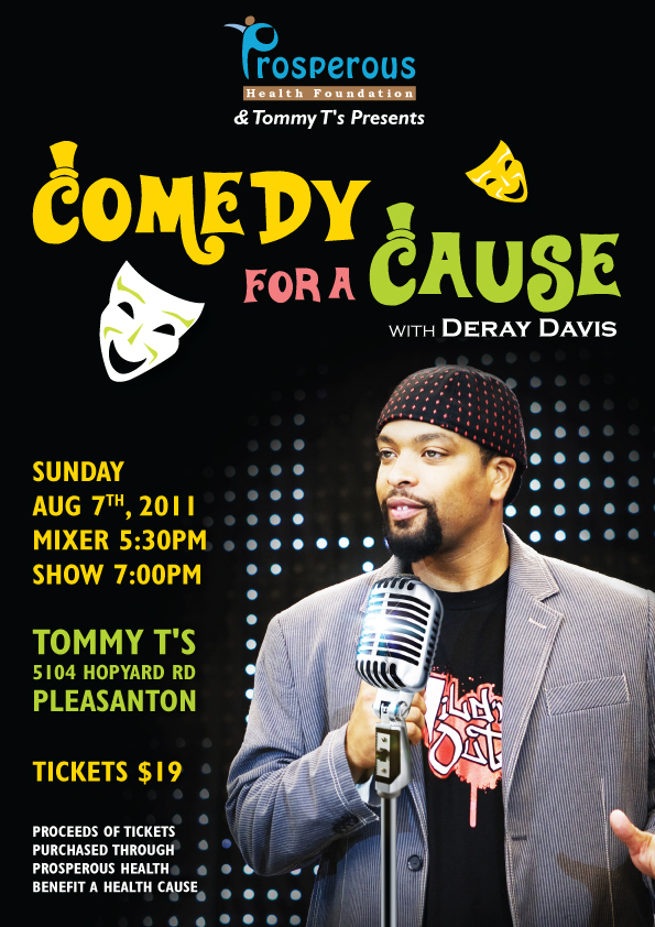 Comedy For Cause with Deray Davis - Flyer